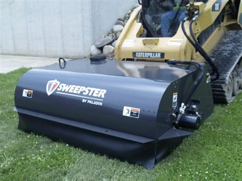 skid steer power sweeper|skid steer sweeper with water.